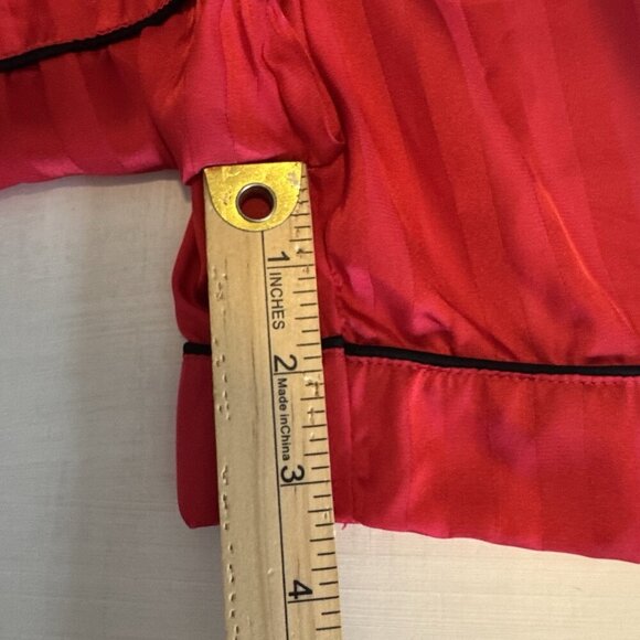 House of Harlow 1960 Women's Red Silk Pajama Shorts Sleepwear Size Small Striped - Picture 6 of 6